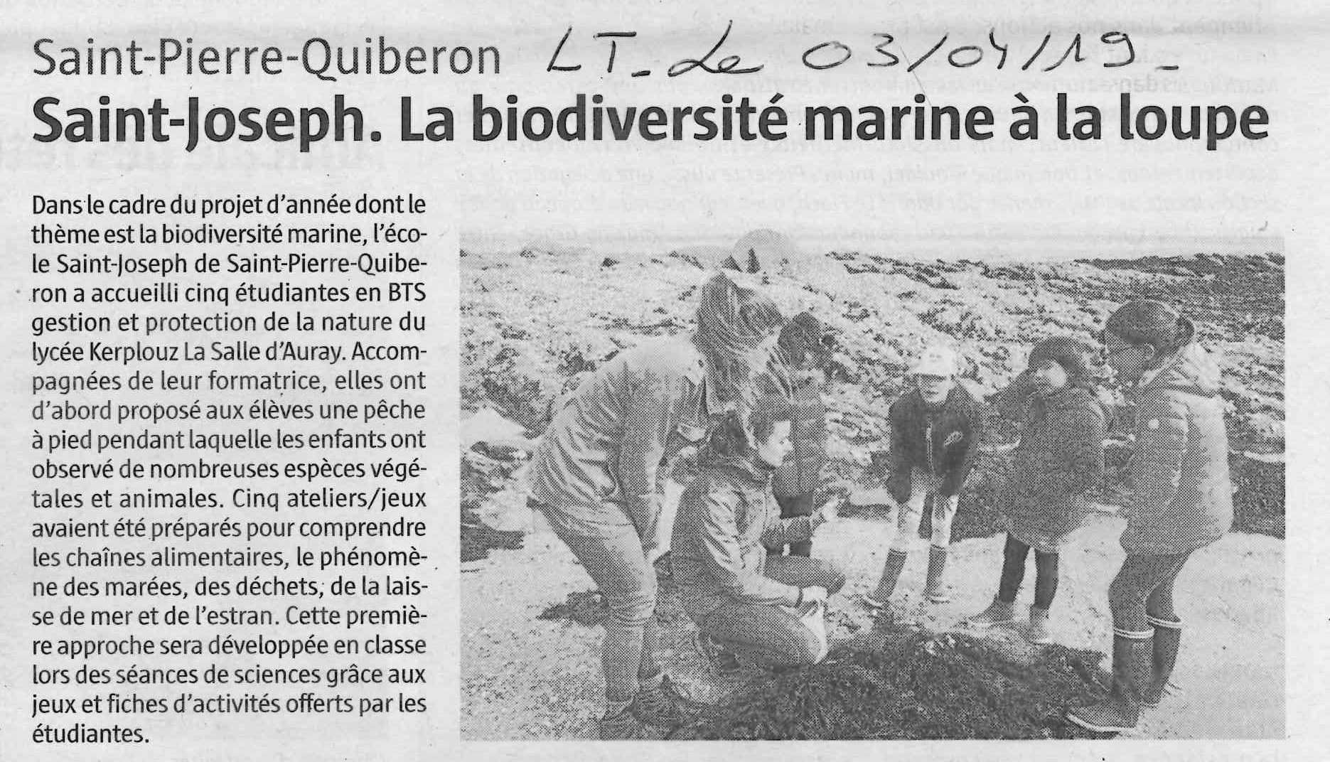 Saint-Joseph. La biodiversité marine à la loupe