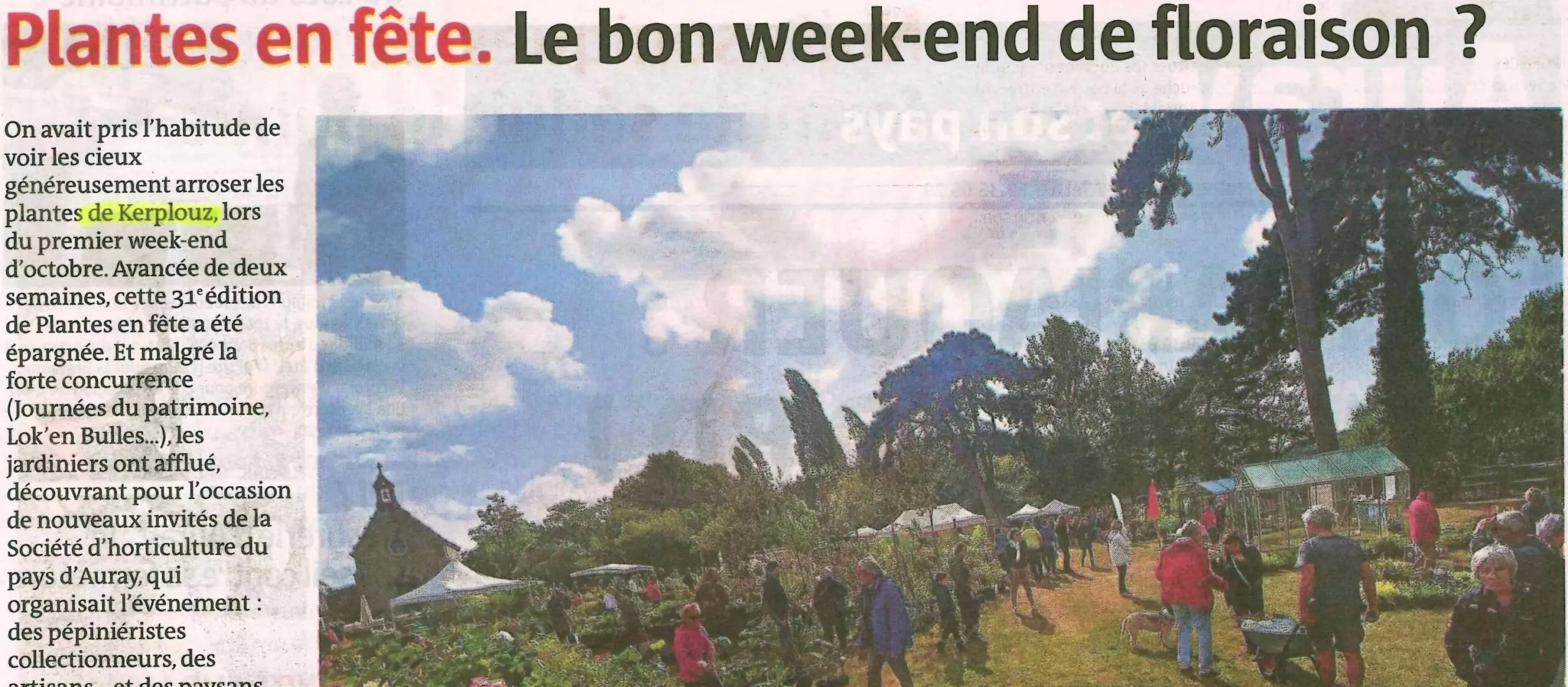 Plantes en fête. Le bon week-end de floraison ?