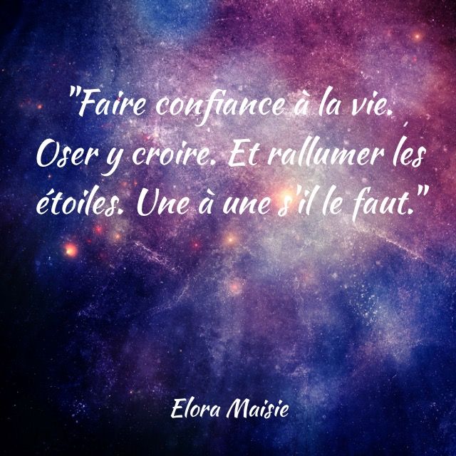 confiance en la vie