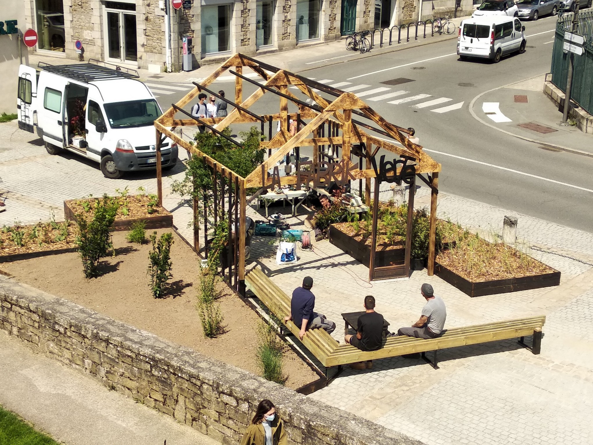 Vannes 2021, un jardin éphémère sobre, épuré.