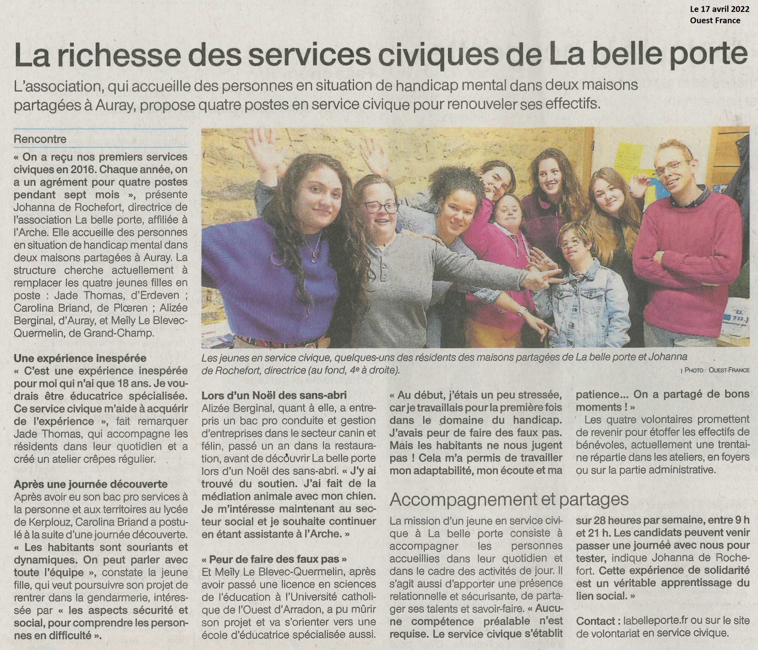 La richesse des services civiques de La Belle Porte