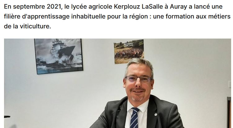 Dans le Morbihan, ce lycée se lance dans la formation aux métiers de la viticulture