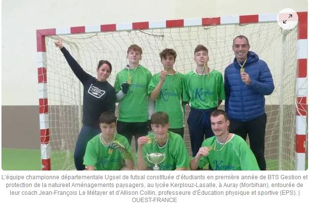 Auray. Des étudiants de Kerplouz-LaSalle sont champions départementaux de futsal