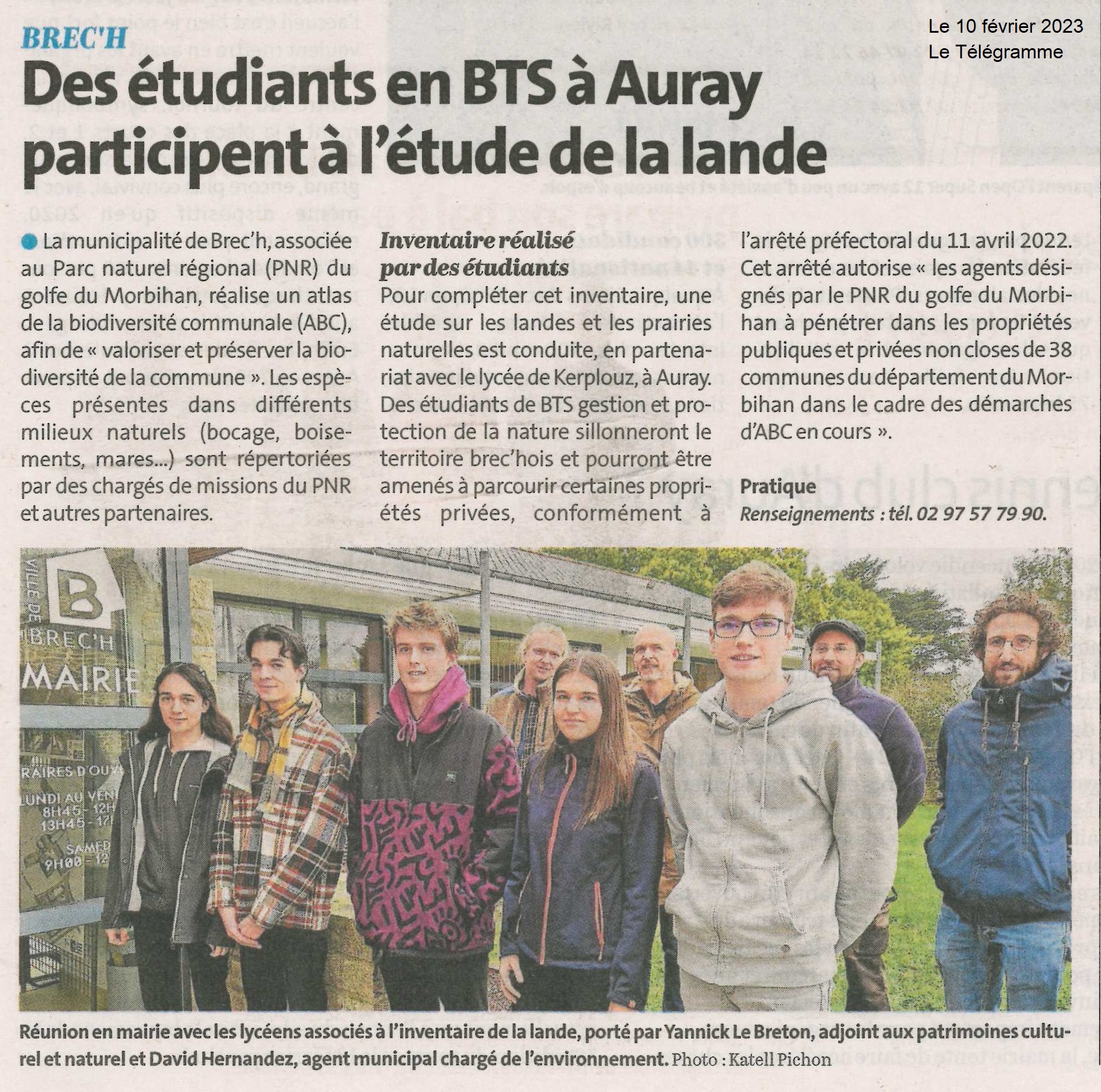 Des étudiants en BTS à Auray participent à l’étude de la lande