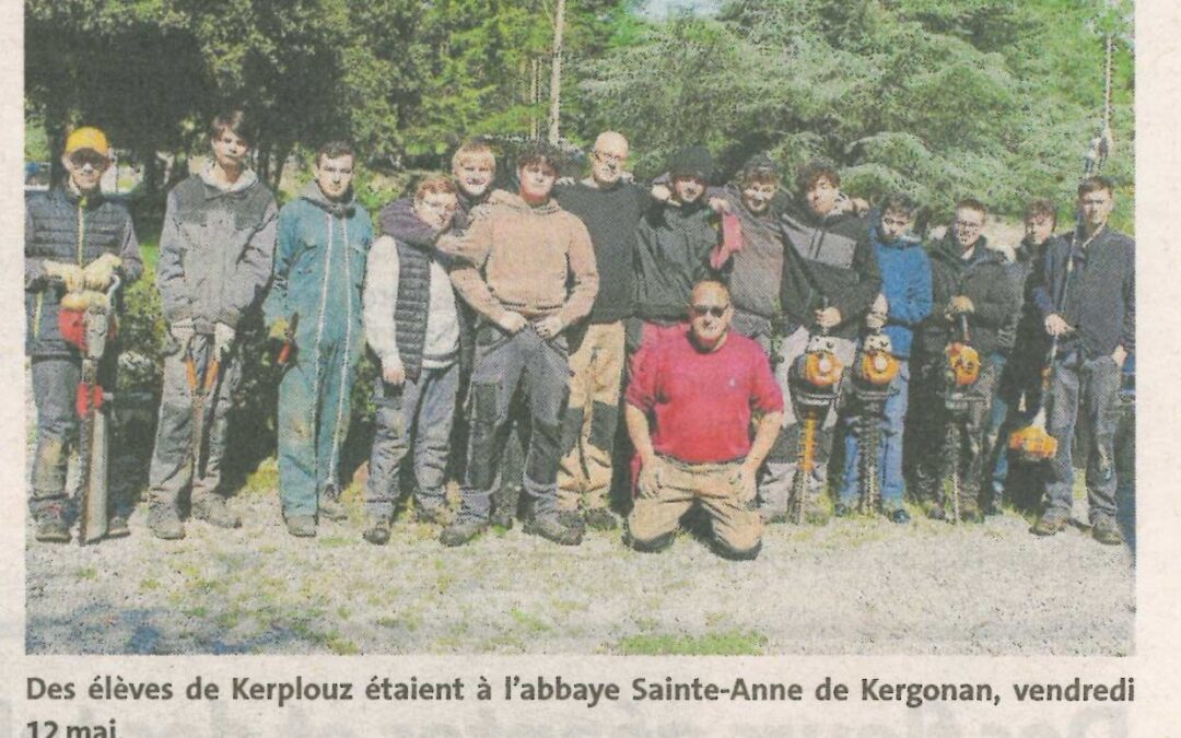 Travail et échanges pour des élèves de Kerplouz à l’abbaye de Kergonan