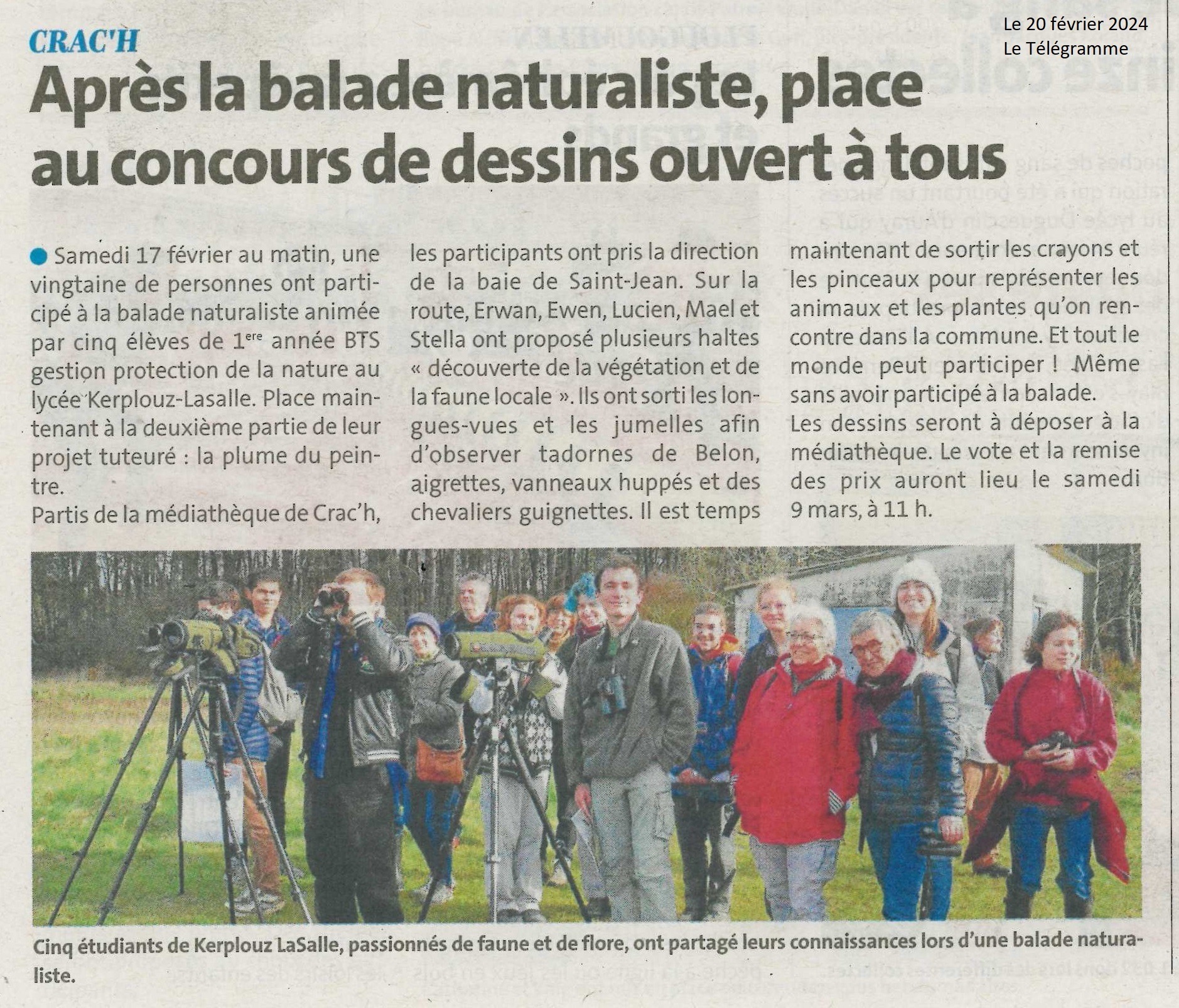 Après la balade naturaliste, place au concours de dessins pour tous