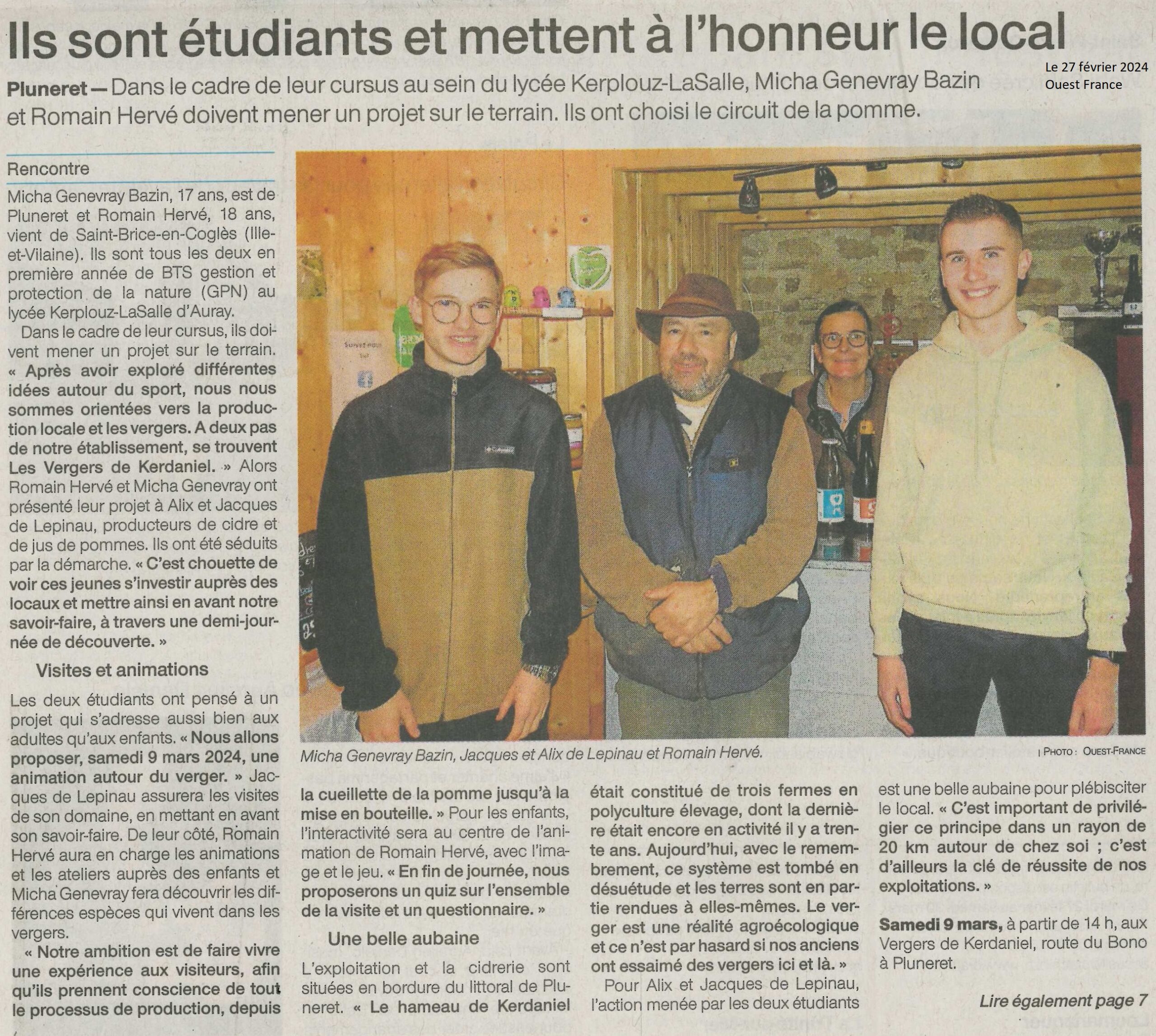 Ils sont étudiants et mettent à l’honneur le local