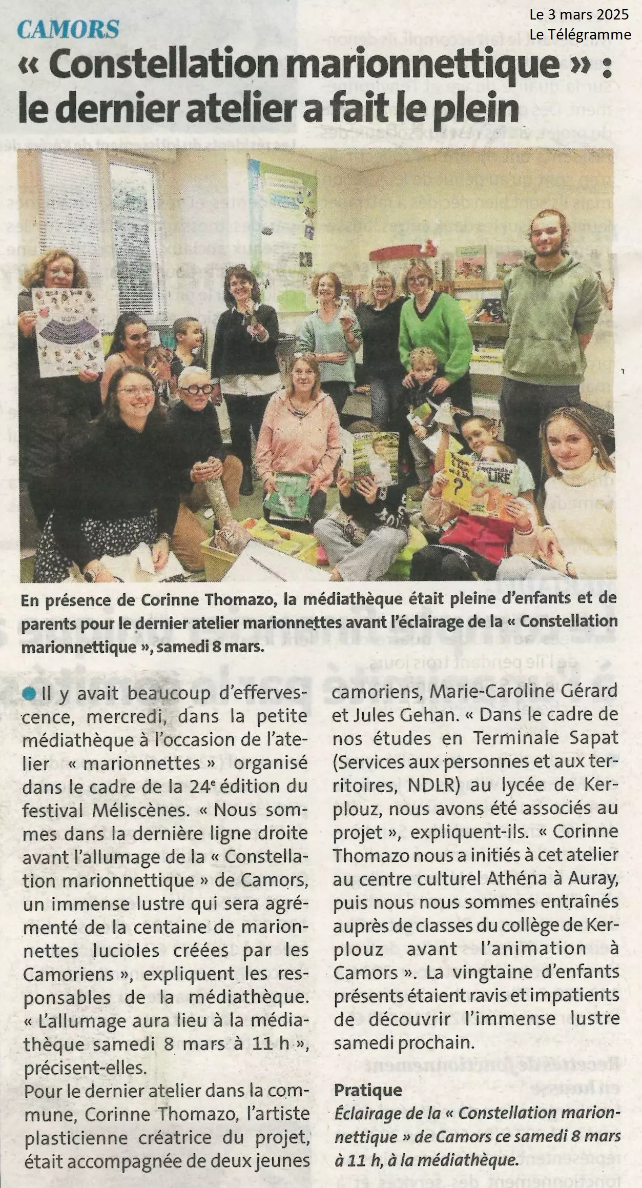 « Constellation marionnettique » : le dernier atelier a fait le plein