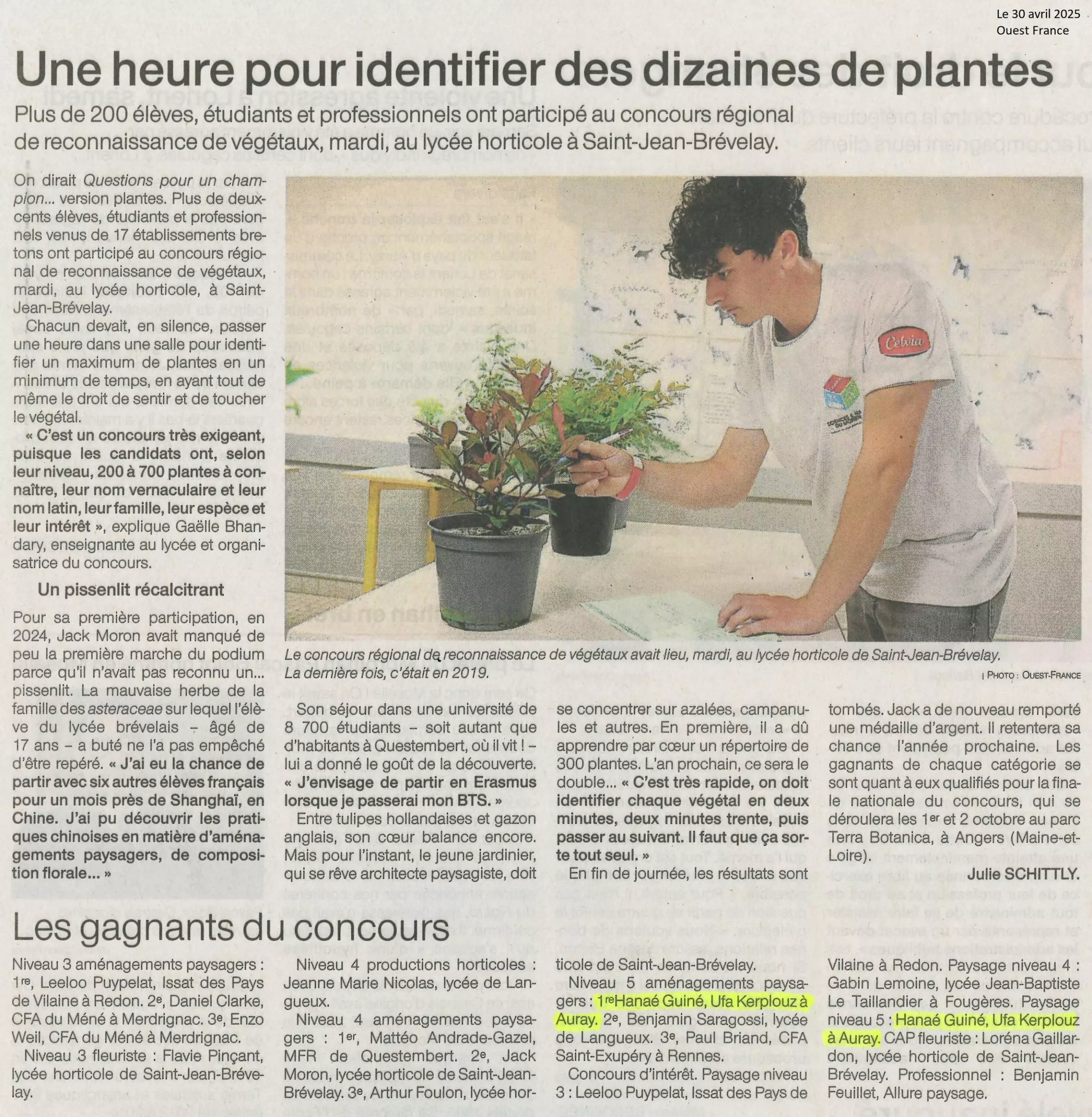 Une heure pour identifier des dizaines de plantes