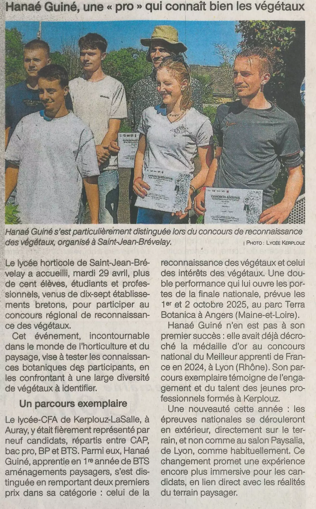 Hanaé Guiné, une « pro » qui connaît bien les végétaux