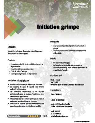 INITIATION GRIMPE