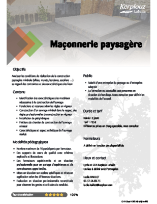 MACONNERIE PAYSAGERE
