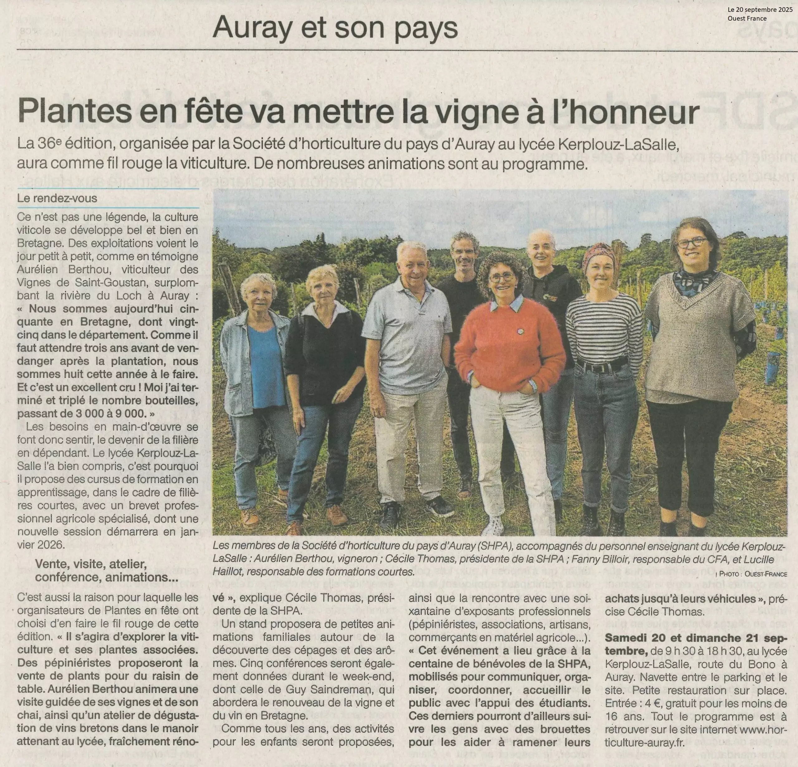 Plantes en fête va mettre la vigne à l’honneur