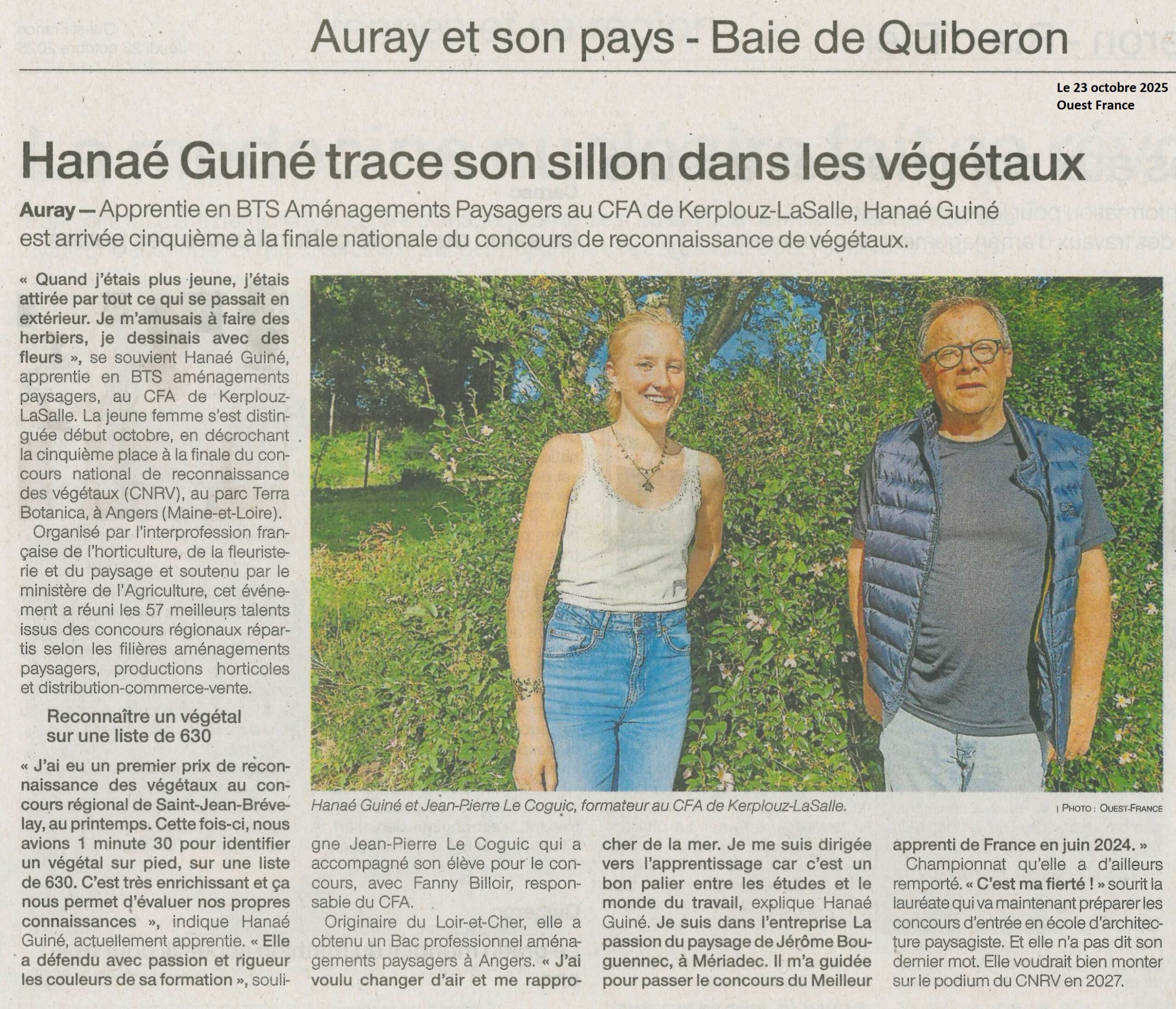 Hanaé Guiné trace son sillon dans les végétaux